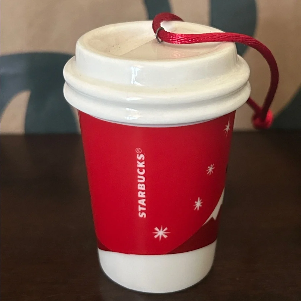 🎄Starbucks Sleigh Ride Holiday Cup Ceramic Ornament - Picture 5 of 7